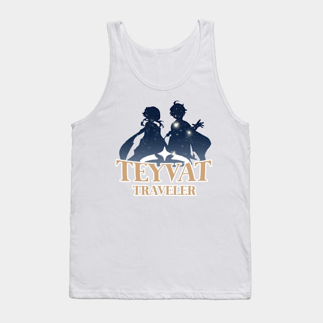 Teyvat Traveler Genshin Impact Tank Top by Asiadesign